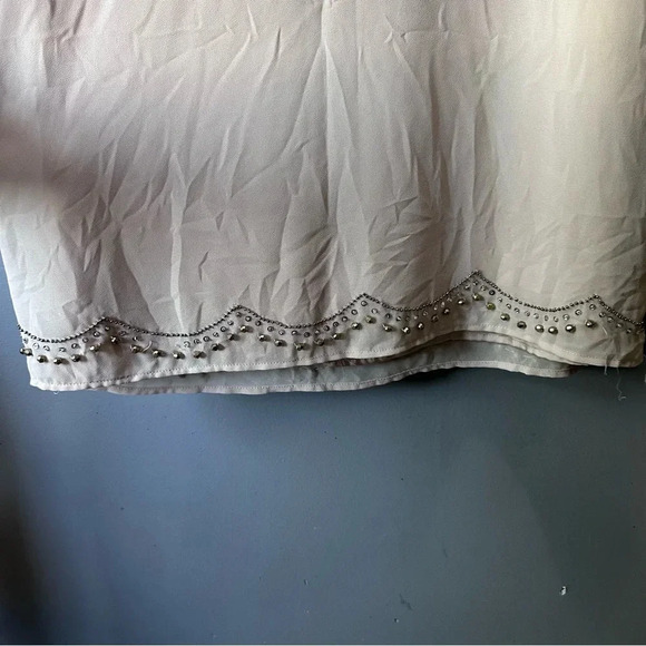 H&M Taupe/Cream Slip dress with embellishments. Size 8. GUC—see details - Picture 3 of 9
